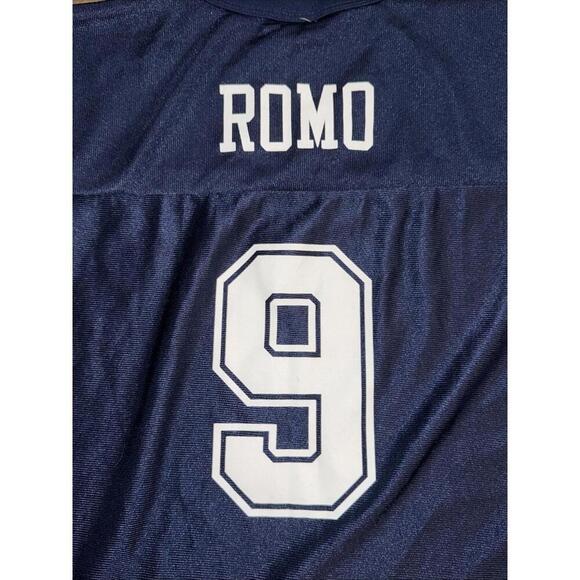Reebok Other - NFL Blue Dallas Cowboys V Neck Jersey Romo #9 Football Sports Shirt Kid Large
